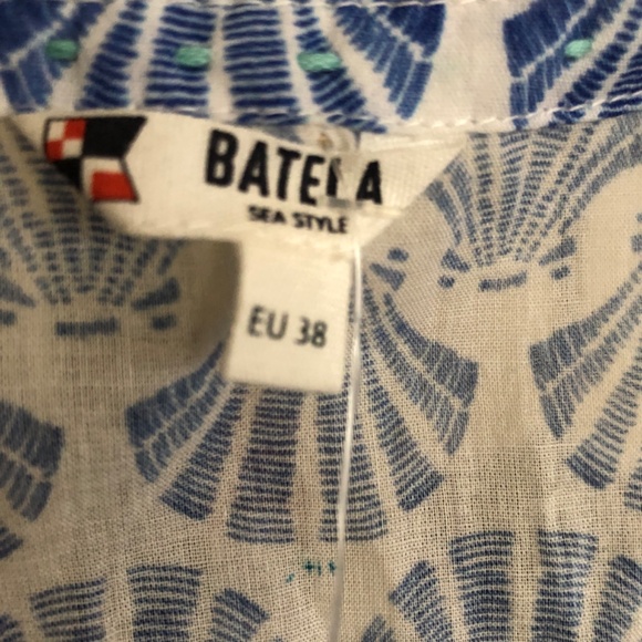 New blue and white shell kaftan dress with tassels Sz SM (6-8) (EU 38)‎ - Picture 7 of 7